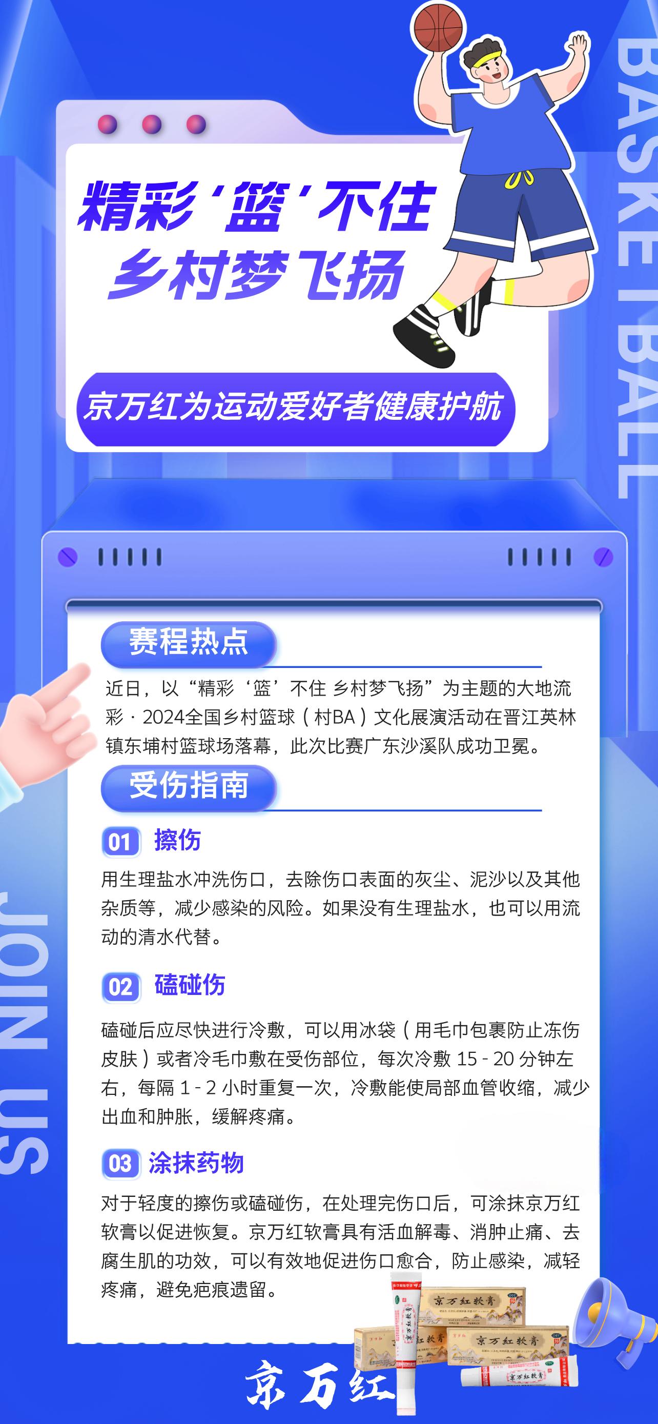 2024全國“村BA”圓滿收官，京萬紅為運(yùn)動(dòng)愛好者健康護(hù)航！